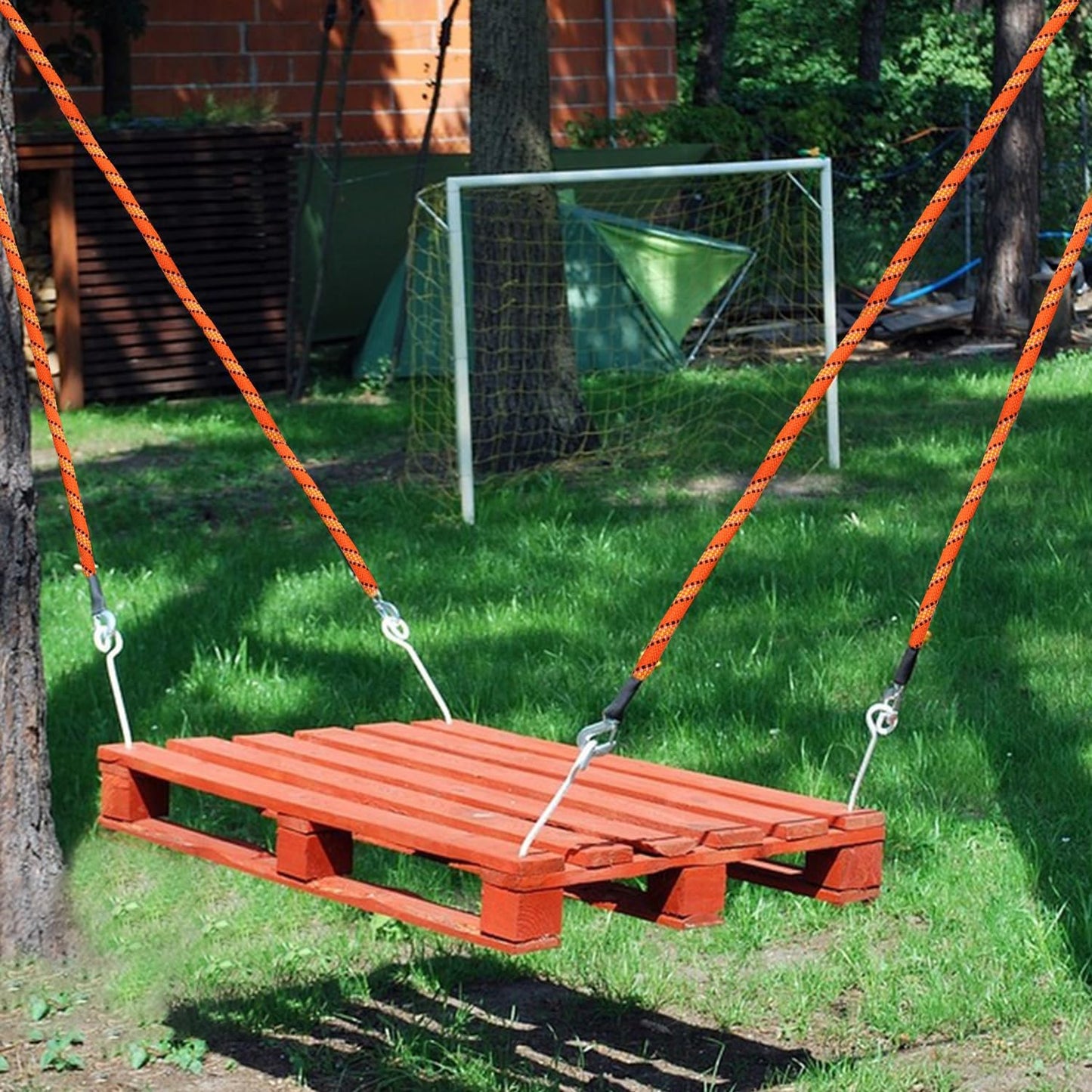 1/2 Inch 100 FT Tree Felling Rope, Professional Static Rope, Orange Versatile Arborist Logging Ropes for Tree Pulling, Bull Pulling, Sturdy Ropes for Adults, and More