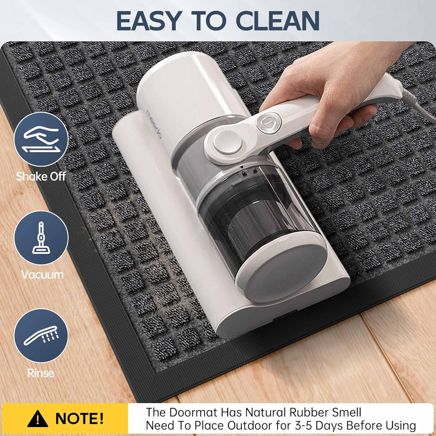 Amyracel Outdoor Indoor Door Mat for Entryway, 24"x72" All Season Weather Outside Door Mat, Low Pile Heavy Duty Rubber Backing Doormat, Stain and Fade Resistant, Inside Door Mats for Home Entry Floor