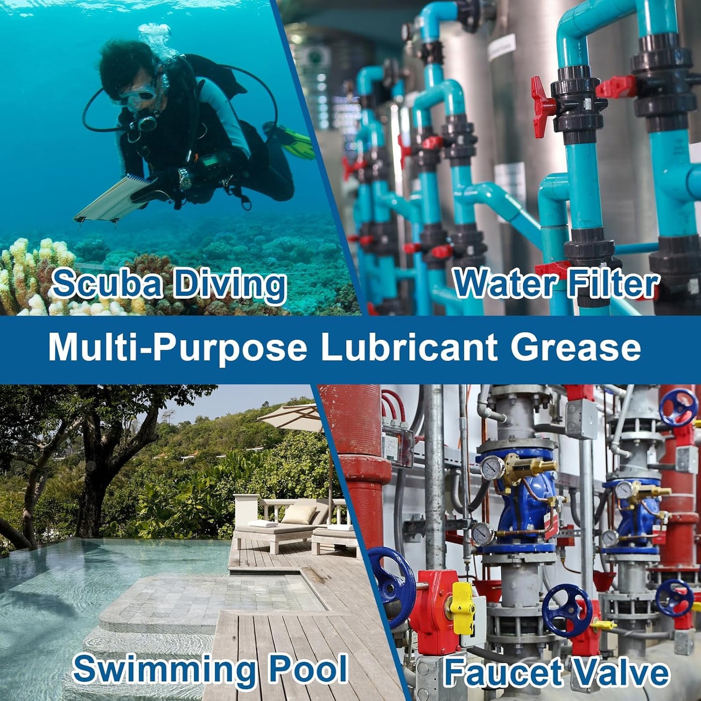 Faucet O-Rings Grease Silicone Lubricant Pool Lube Tube for O Ring Rubber Washers Water Filter Pump Gaskets Cartridges Valves Pressure Plugs Seals,1 oz 1-Pack