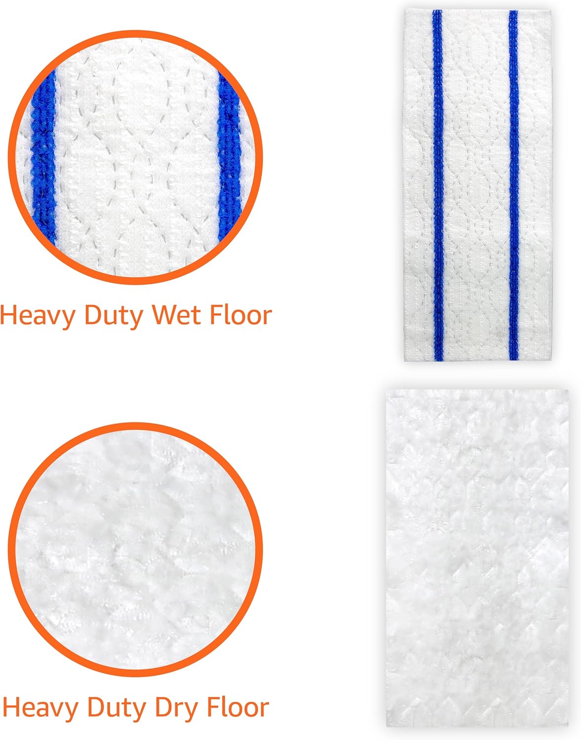 Amazon Basics Wet & Dry Sweeper Kit (1 Sweeper Handle, 7 Heavy Duty Dry Cloths, 3 Wet Floor Cloths) Pack of 1