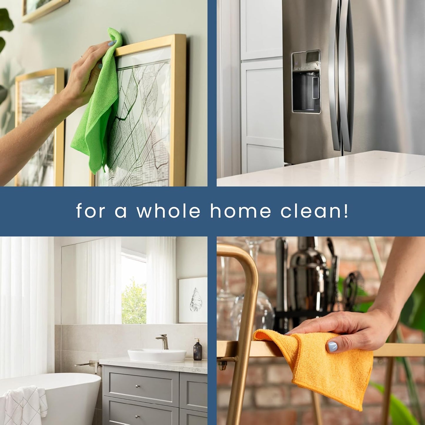 S&T INC. 200 Pack Microfiber Cleaning Cloth, Bulk Towels for Home, Reusable Microfiber Towels for Cars, Cleaning Rags, Assorted, 11.5 Inches x 11.5 Inches, 200 Count