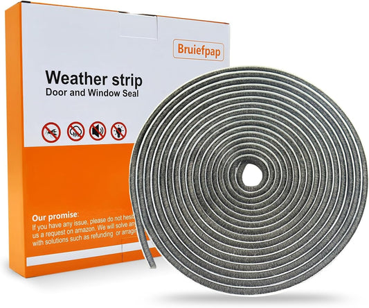 69FT Brush Weather Stripping, Neat Pile Self Adhesive Seal Strip for Windows and Door, Weatherstrip for Soundproofing, Windproof, Dustproof, Stronger Stickiness, 0.35'' Wide x 0.2'' Thick, Grey