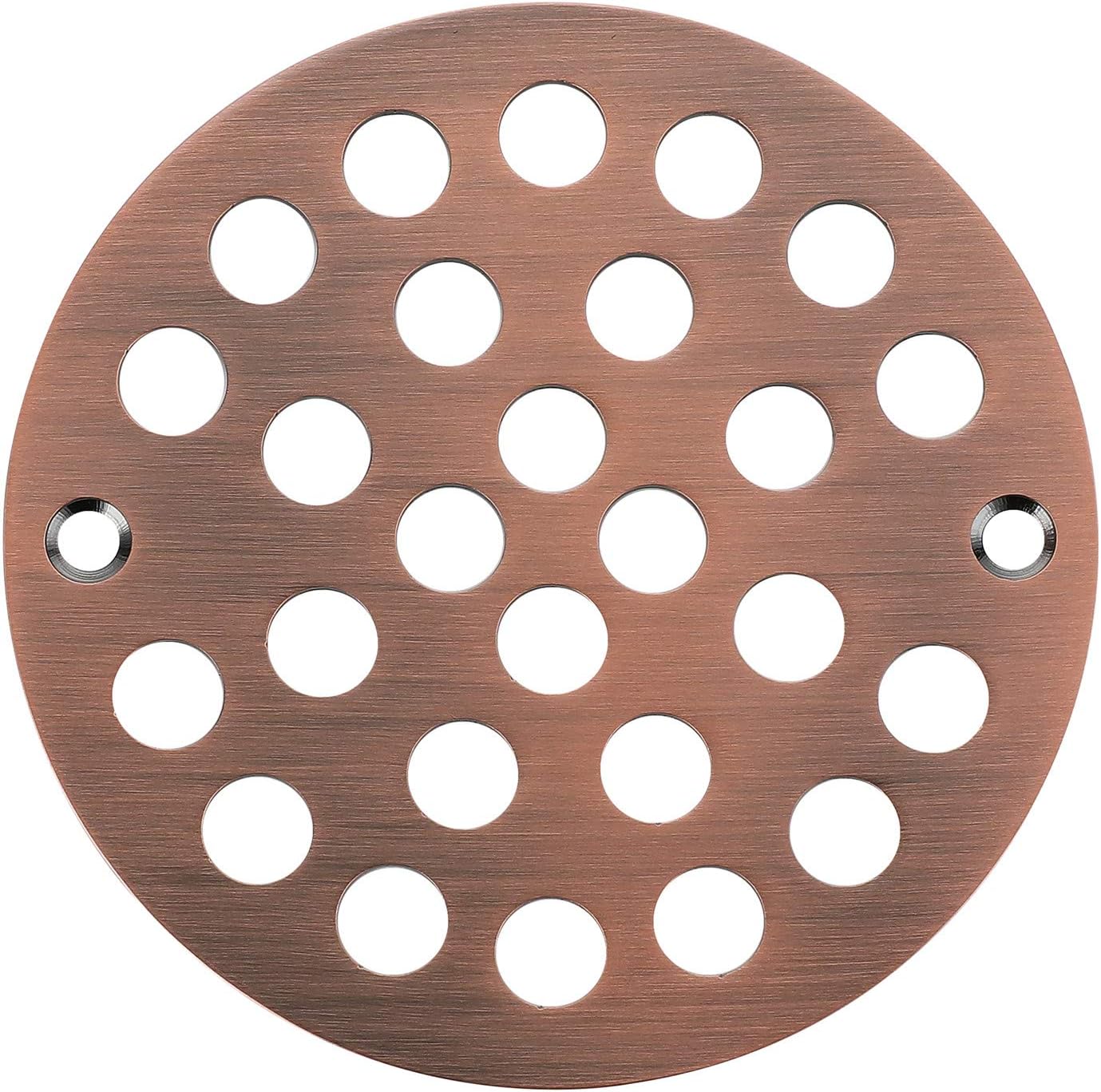 4-Inch Screw-in Shower Strainer Drain Cover Replacement Floor Strainer (Antique Copper)