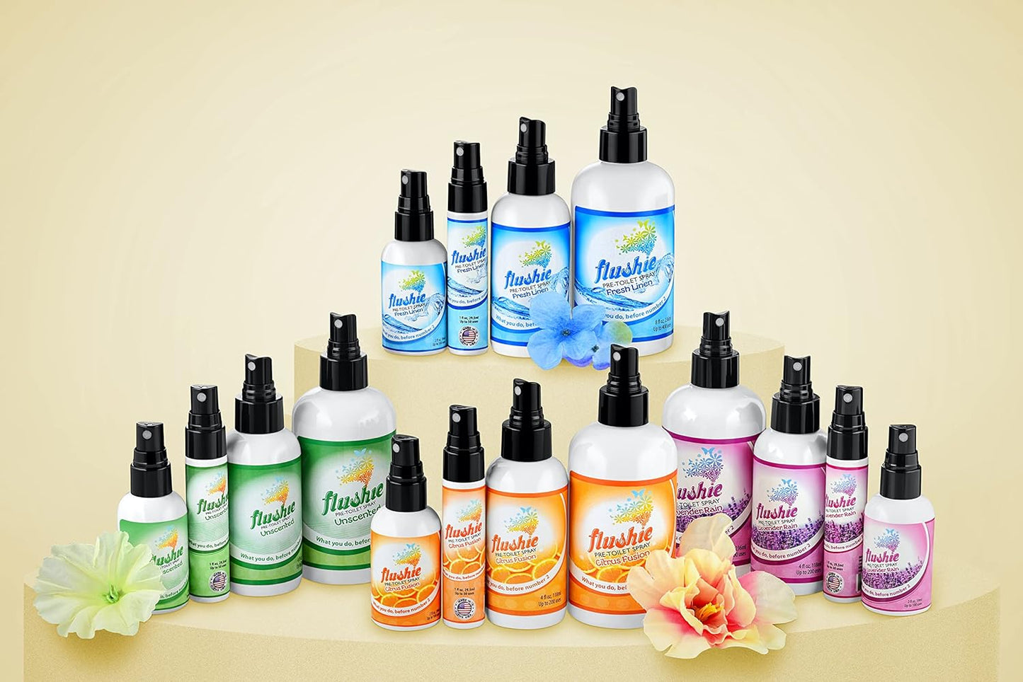 Flushie Pre-Toilet Sprays for Poop Travel Size Toiletries Bathroom Spray for Poop Spray for Toilet Deodorizer Traveling Essentials Poop deodorizer Poop Odor eliminator