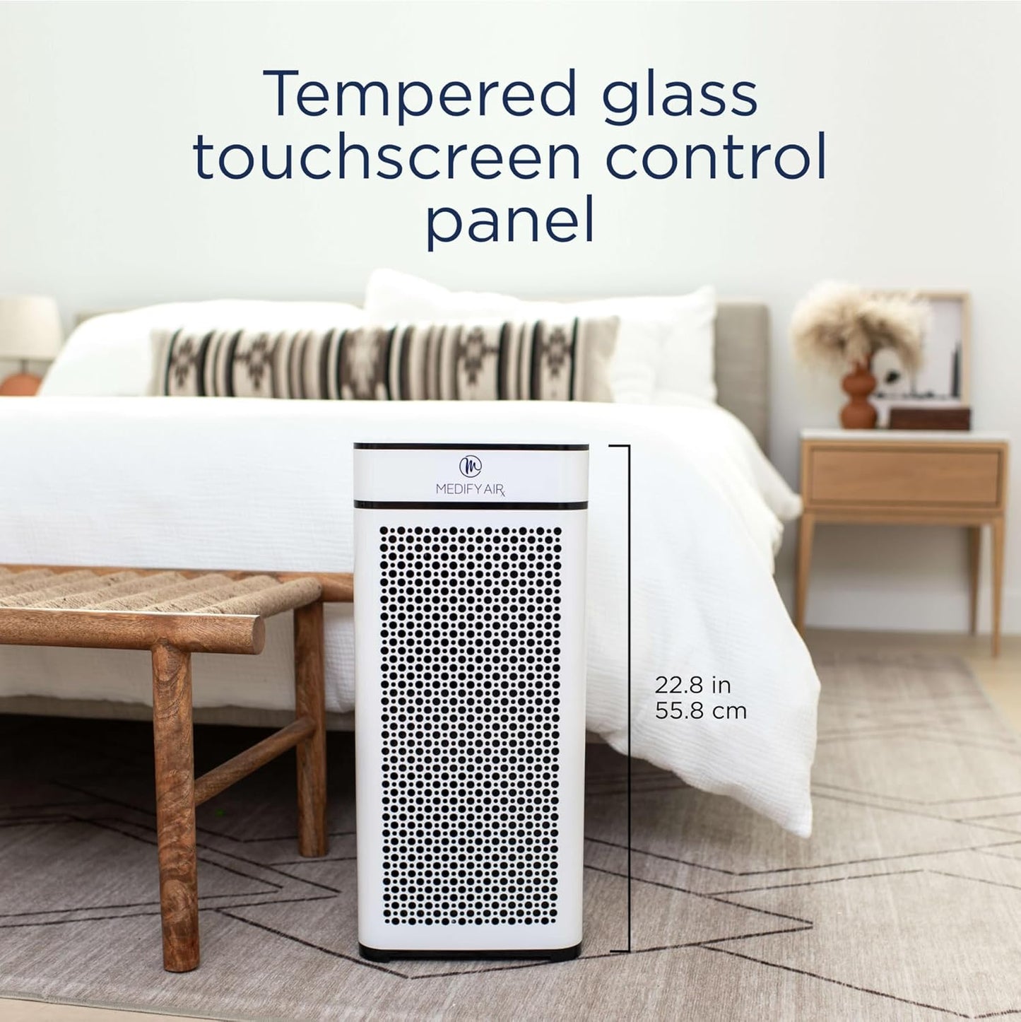 Medify MA-40 Air Purifier with True HEPA H13 Filter | 1,793 ft² Coverage in 1hr for Smoke, Wildfires, Odors, Pollen, Pets | Removal to 0.1 Microns | White, 1-Pack