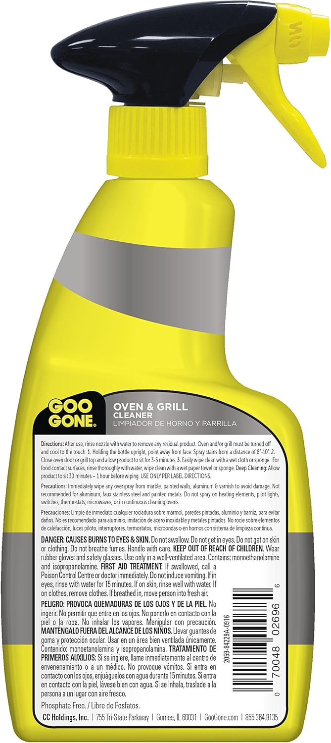 Goo Gone Oven and Grill Cleaner - 14 Ounce - Removes Tough Baked On Grease and Food Spills Surface Safe