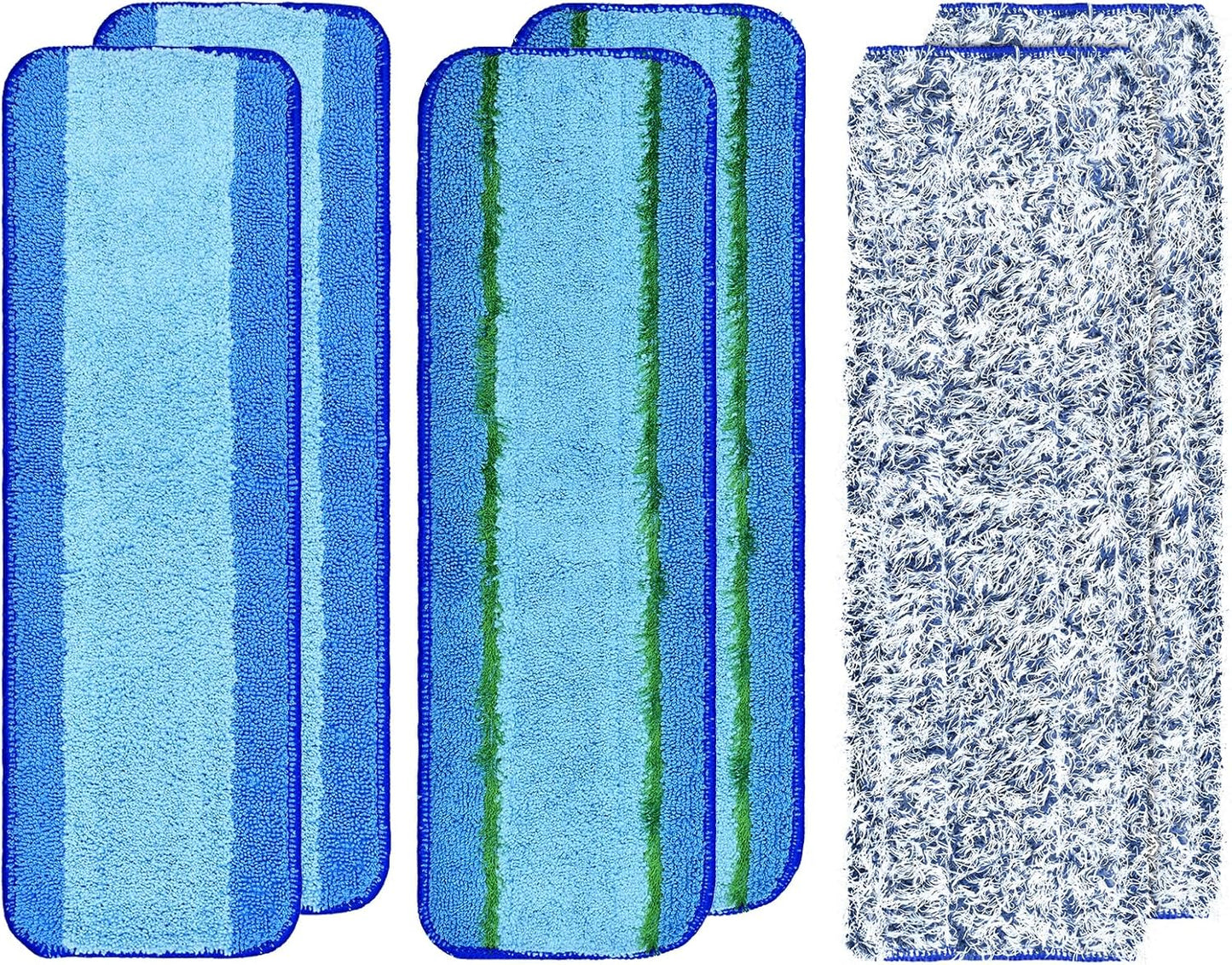 6 Pack Microfiber Cleaning Replacement Pad for Bona Mop,Washable Reusable Microfiber Cleaning Mop Pad for Hardwood Floor,Wet Dry Use,2 Deep Cleaning Pad+2 Microfiber Cleaning Pad+2 Dusting Mop Pad