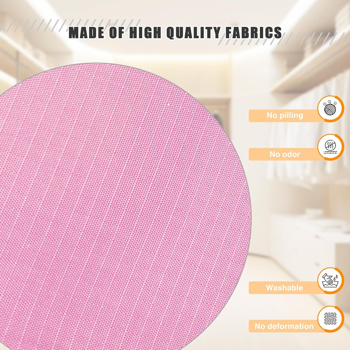 Hanging Closet Organizer, Easy Mount Foldable 4-Shelf Hanging Closet Wardrobe Storage Shelves, Clothes Handbag Shoes Accessories Storage, Washable Oxford Cloth Fabric, Pink