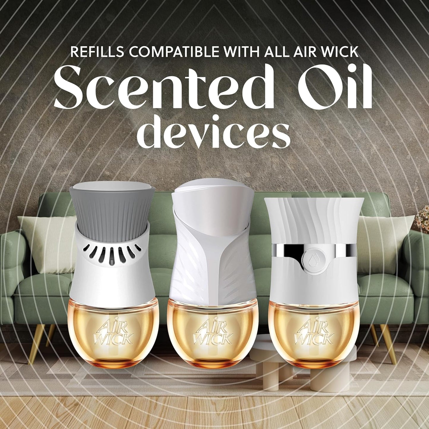 Air Wick Plug In Advanced Scented Oil,Winter Woods + Frosted Ivy,Air Fresheners for Home Long Lasting,Home Room Fresheners,Air Freshener Plug In, House Essentials for Small Spaces + Large Spaces,5 ct