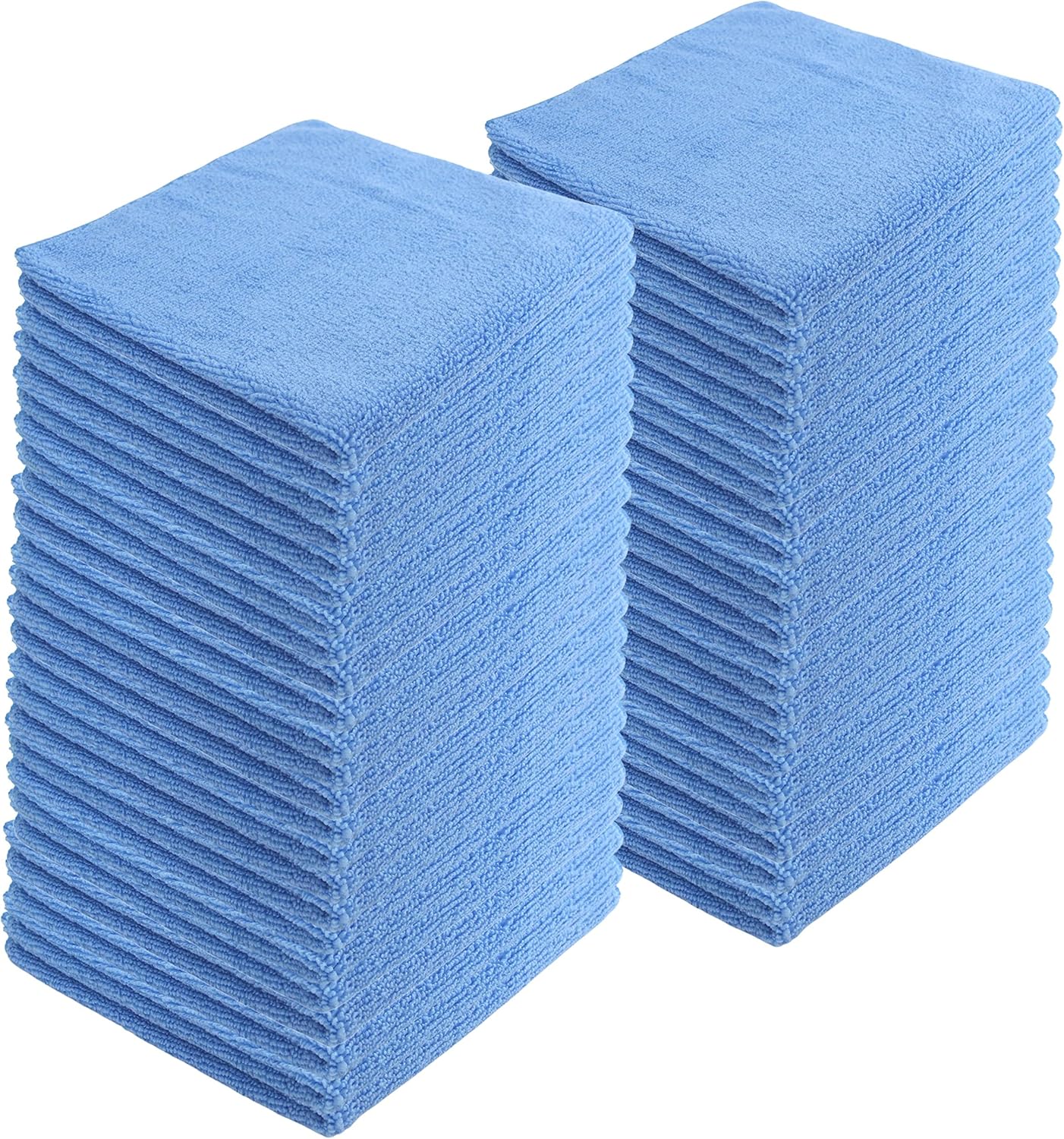Microfiber Cleaning Cloths, 240 Pack, 16"x16", All-Purpose, Softer, Highly Absorbent, Lint-Free, Reusable, Washable Pro Towels, Blue, for House, Kitchen, Bathroom, Car, Office