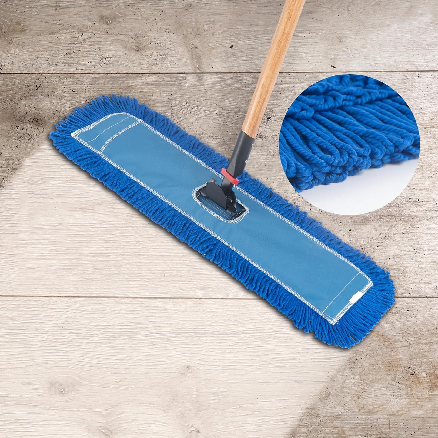 Matthew 36'' Microfiber Loop Dust Mop Washable Commercial&Residential Heavy Duty Mop Head Replacement Premium Absorbent Industrial Dust Mop Refill Pads for Hardwood, Office,Garage and Hotel -3Pack