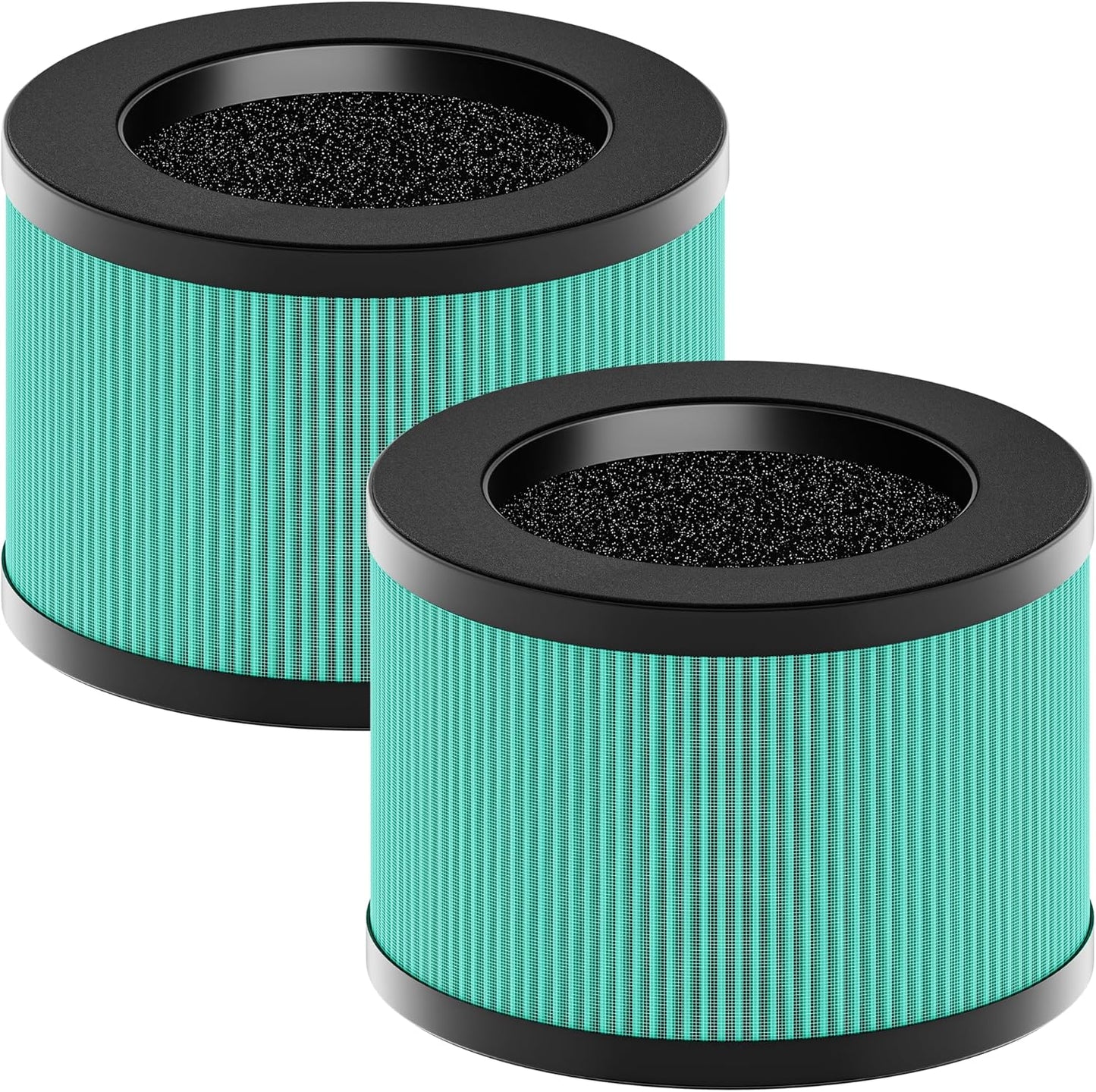 MK01 & MK06 True HEPA Filter Replacement Compatible with Aroeve MK01, MK06, ToLife TZ-K1 and Kloudi DH-JH01 Air Purifier, Pet Dander Version, Green, 2 Pack