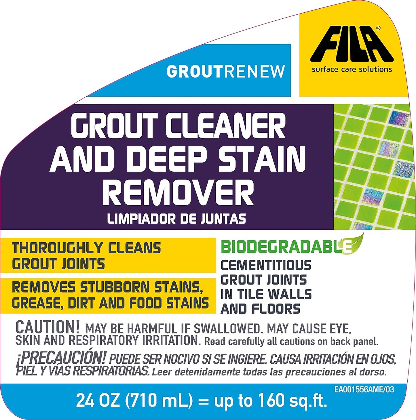 FILA Filagrout Net 24 OZ, Grout Cleaner for Tile Floors, Ceramic Tile and Porcelain Tile, Non-acid and Biodegradable