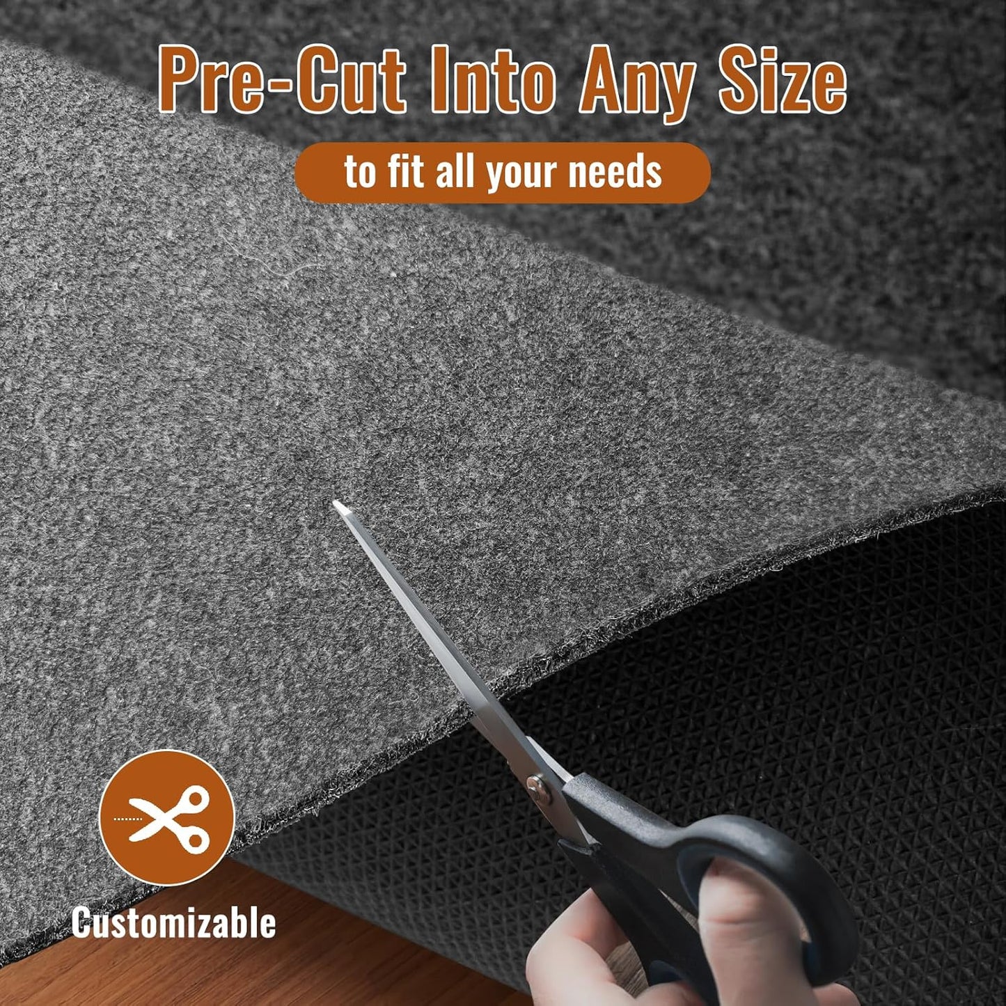 Felt Rug Pad, 2 x 6 Ft Rubber Non-Slip Rug Pad Gripper, Keep Rugs Secure and in Place, Extra Strong Under Carpet Mat Cushion - for All Floors