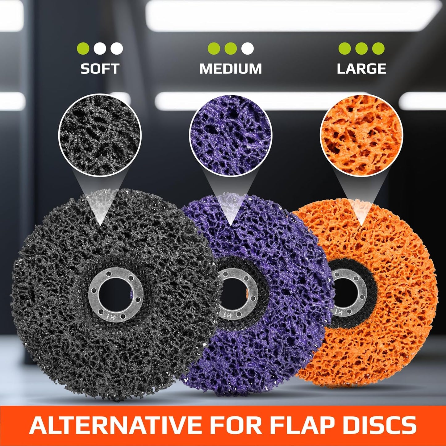 4.5 Inch Paint Stripping Disc - Rust Remover Wheel, Abrasive Discs Rust, Oxidation, Paint Remover Stripper Discs - Coarse Strip Discs 4 1/2 for Angle Grinder GRAFF 10 Packs (7/8" Arbor)