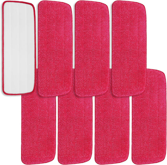 Replacement Microfiber Mop Pads Compatible with Rubbermaid Reveal Spray Mop with Washable Pads, 16.5" Reusable Wet & Dry Mop Replacement Pads Fit for Any Microfiber Reveal Flat Mops(8 Pack)
