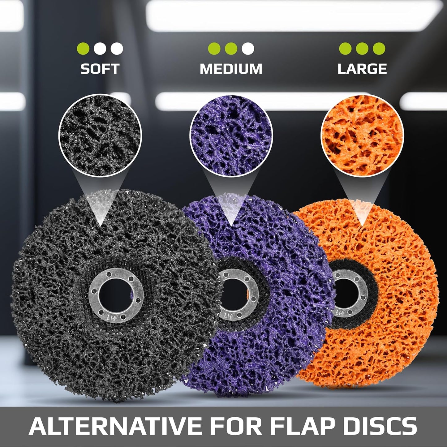 4.5 Inch Paint Stripping Disc - Rust Remover Wheel, Abrasive Discs Rust, Oxidation, Paint Remover Stripper Discs - Medium Strip Discs 4 1/2 for Angle Grinder GRAFF 10 Packs (7/8" Arbor)