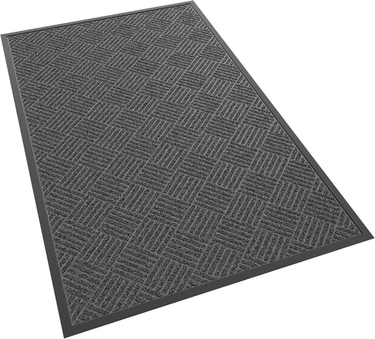 Front Door Mat, 5' x 3' Heavy Duty Indoor Outdoor Doormat, Non-Slip Backing Welcome Mats for Entryway, Low Profile, Commercial Door Mats