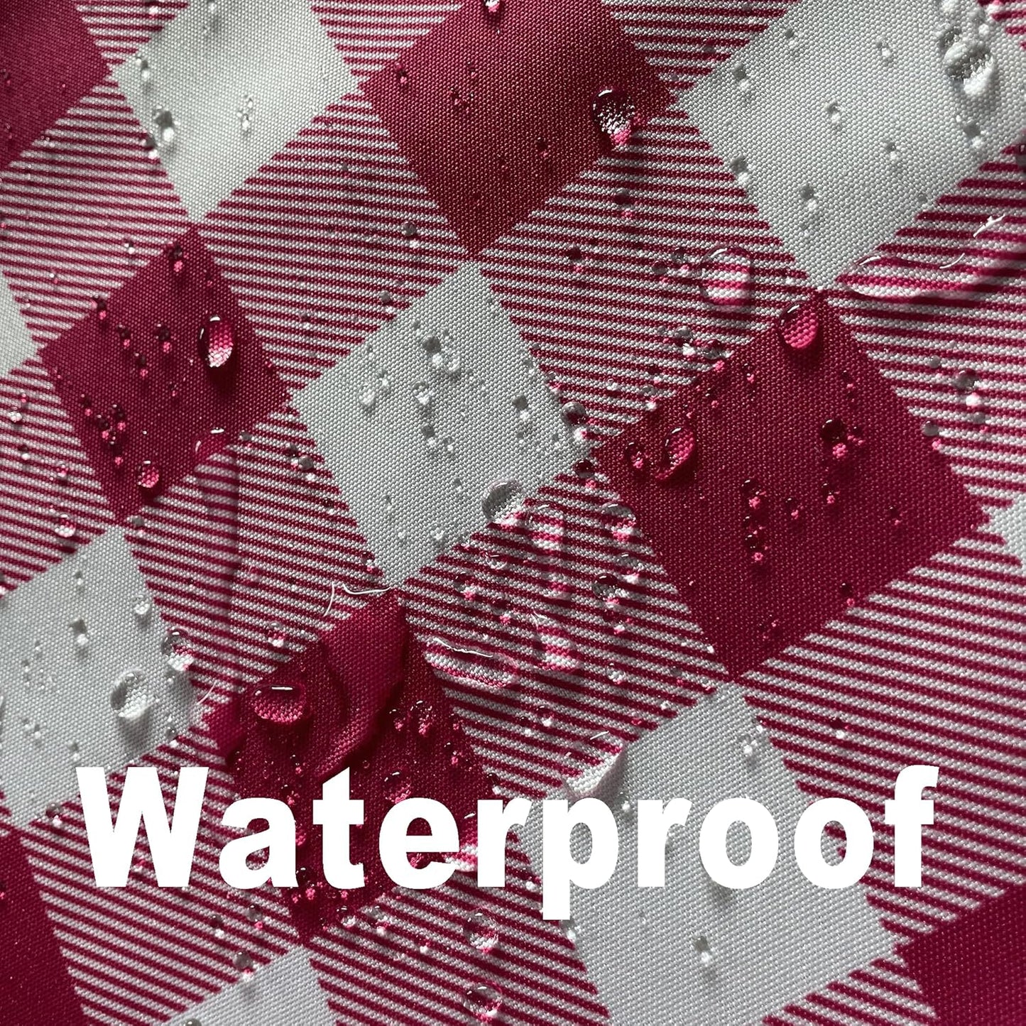 Gingham Plaid Tablecloth - Rectangular 58x102 Inch Water Resistant Valentines Table Cloth for Indoor/Outdoor Use - Valentine's Table Cover for Kitchen, Picnics, and Parties
