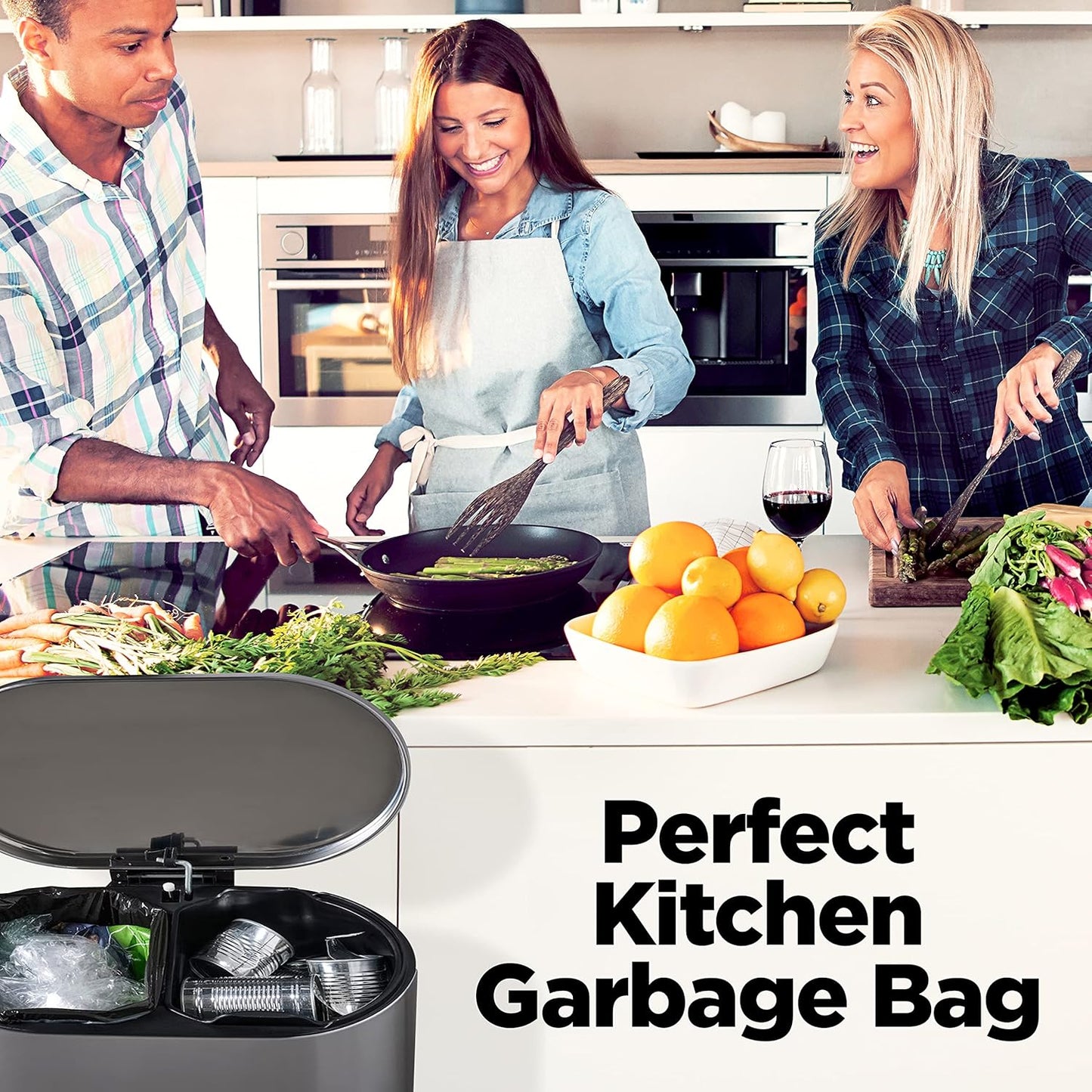 30-33 Gallon Clear Trash Bags Heavy Duty (250 COUNT) - Clear Recycling Garbage Bags 30+ Gallon, 32 Gallon - Made in USA