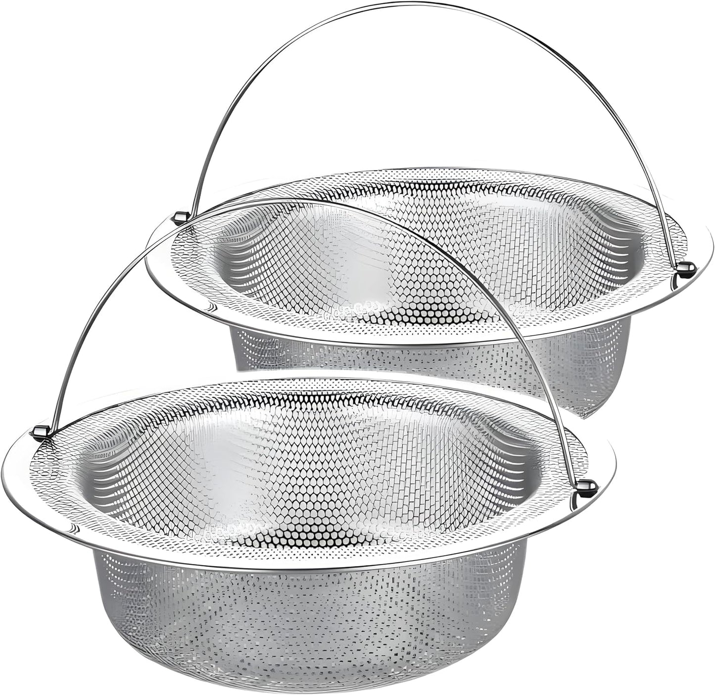 4 Pack Stainless Steel Sink Strainer Basket, Fine Mesh Drain Protector for Kitchen, Anti-Clog Rustproof Design, Dishwasher Safe Heavy Duty