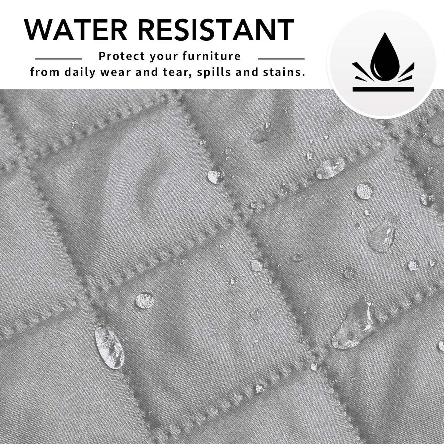 Easy-Going Sectional Couch Covers for Dogs L Shape Sofa Cover Reversible Sofa Slipcover Chaise Lounge Cover Furniture Protector Cover for Pets Dog Cat (42 x 68 inches, Light Gray/Light Gray)