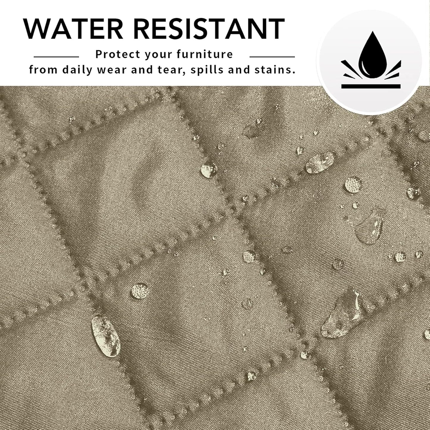 Easy-Going L Shape Sectional Sofa Cover - Reversible Chaise Lounge Slipcover, Pet & Kid Friendly (Small, Beige/Beige)