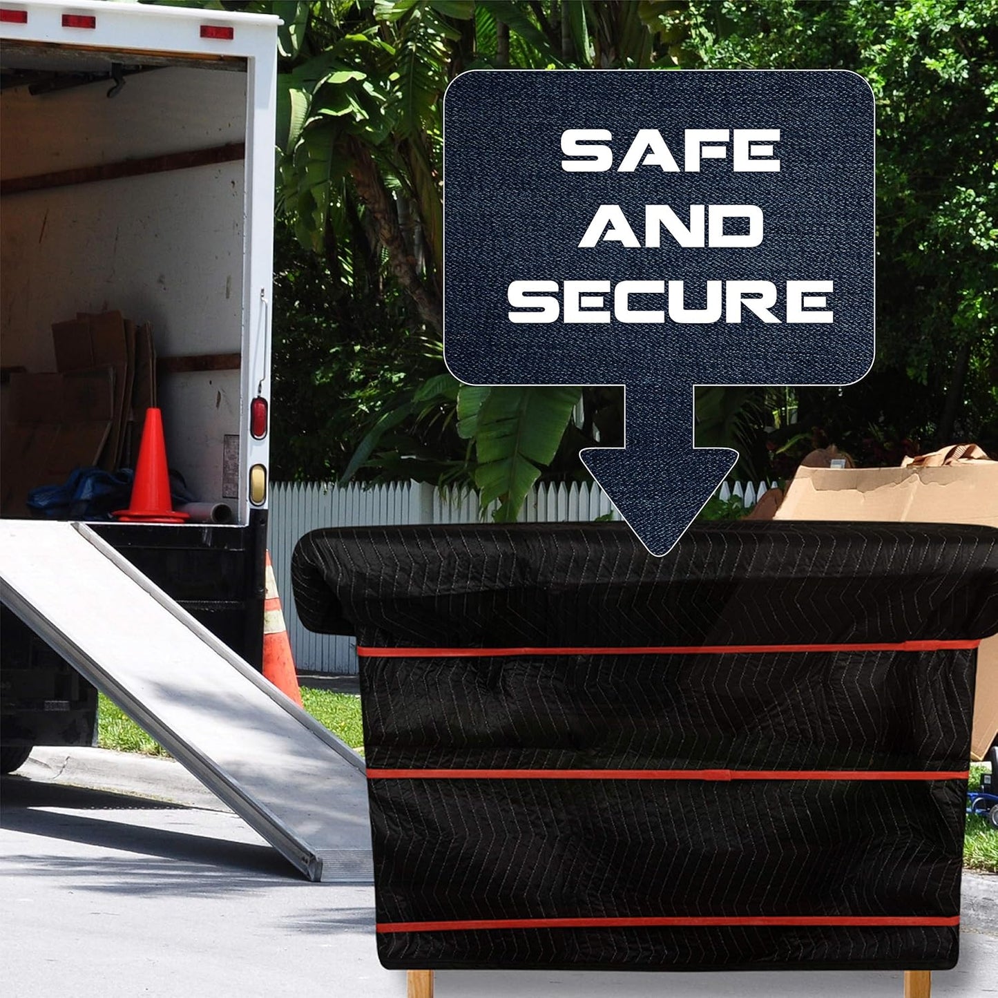 24 Pack Moving Blanket Rubber Bands - Heavy Duty Extra Large Packing Bands for Moving Blankets and Furniture - Variety of Sizes 26in, 30in & 42in - 24 Pack of Mover Bands - kitchentoolz