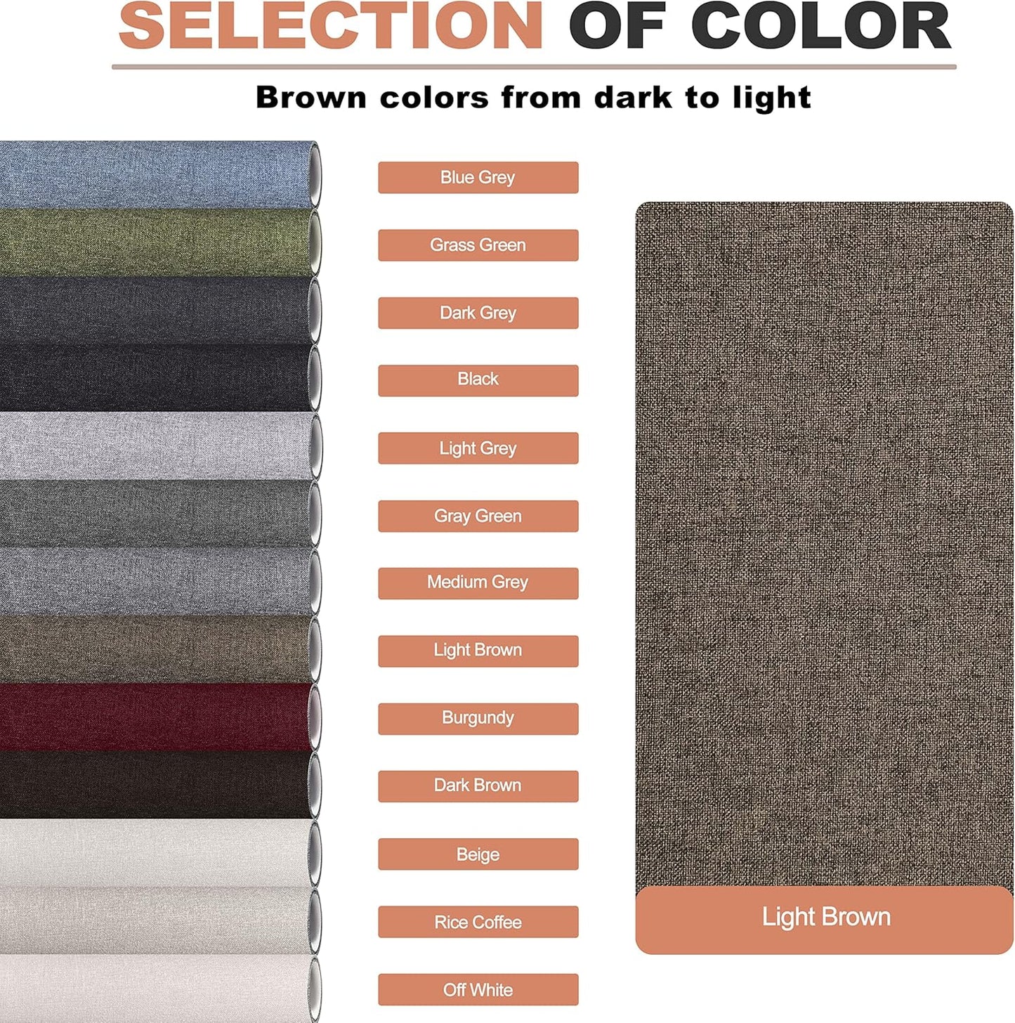 Fine Linen Fabric Patches, Self-Adhesive, Extra Large 12x40 Inch, Multi Color, for Sofa & Clothes Repair