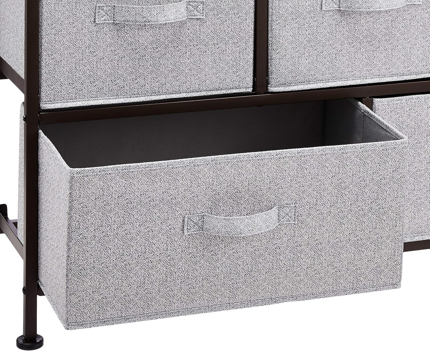 Amazon Basics Extra Wide Fabric 5-Drawer Storage Organizer Unit for Closet, Bronze